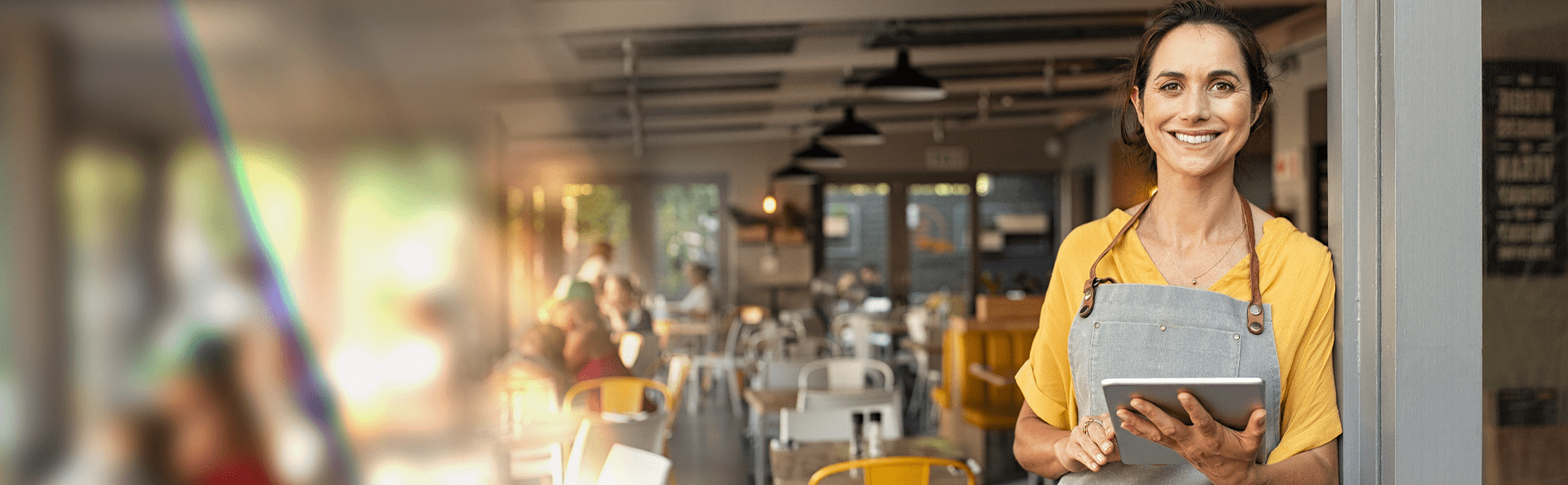woman in restaurant
